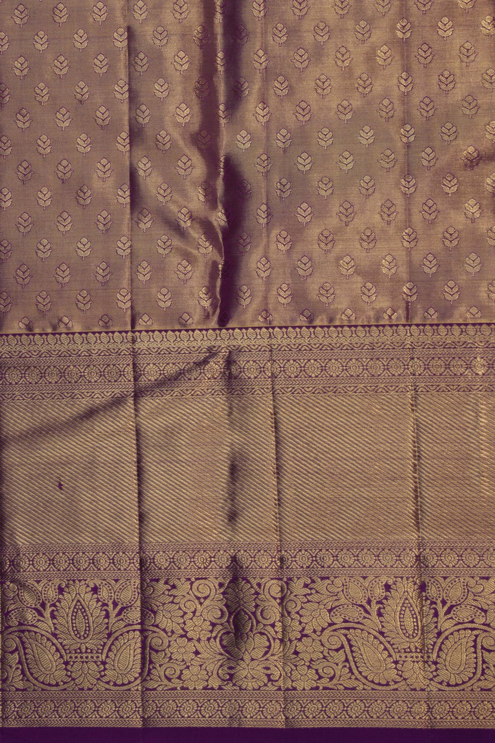 Image of Kanchipattu Tissue Brocade Mustard Saree